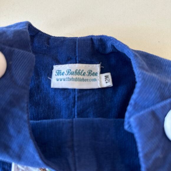 Secret Wishes Blue Gingham Smocked Alligator Longall - 12M - Picture 6 of 7